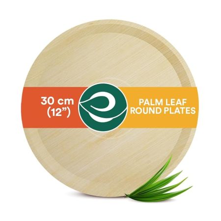 12 Inch Round Compostable Palm Leaf Plates