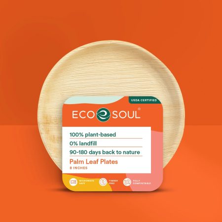 8 Inch Round Compostable Palm Leaf Plates