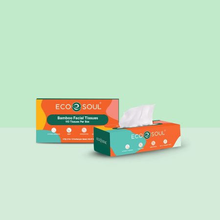Compostable Bagasse Facial Tissue 2-Ply, 100 count