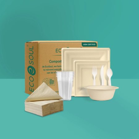 Square Compostable Dinnerware Set